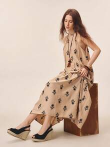 Styleloop Sandal đế xuồng hở mũi, chống thấm nước, thích hợp cho nữ, phù hợp đi nghỉ mát mùa hè. - màu đen - Xem 5