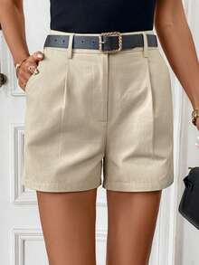 Editum 2 Packs Slant Pocket Shorts Without Belt Summer Clothes - Multicolor - View 5