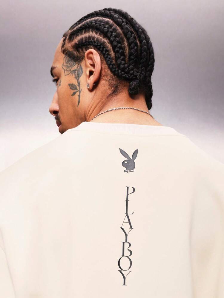 PLAYBOY X SUMWON Oversized Long Sleeve Tee With Logo
