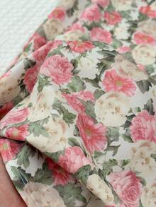 SHEIN 少女碎花无袖休闲连衣裙配斜挎包 - 粉色 - 查看 3