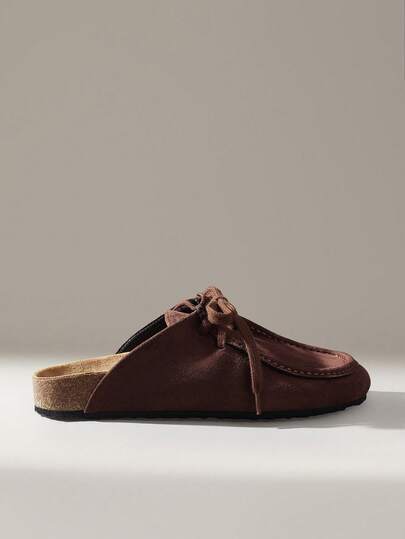 Solecia Women's Casual Versatile Lace-Up Mules