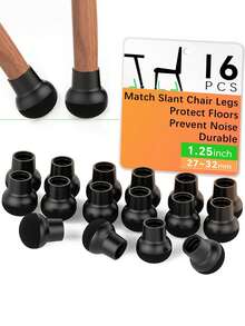 16pcs Chair Leg Floor Protectors For Hardwood Floors With Felt Pads Covers To Protect Wood Furniture Leg Feet Cup Silicone Caps Furniture Leg Feet Cups Black - black - View 10