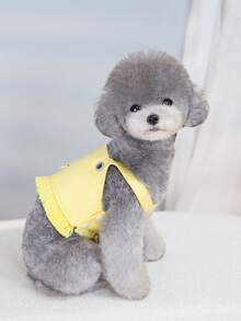 PETSIN 宠物春季新款狗狗服装 动物用品 宠物服装 狗狗背心 猫咪T恤 泰迪熊套装 小型动物服装 休闲酷炫背心 狗狗服装 猫咪服装 春夏两季新款背心 - 彩色 - 查看 13