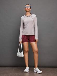 Activina 修身撞色卫衣 - 淺灰色 - 查看 6