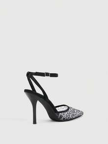 CUCCOO SZL Tacones altos de moda versátiles de uso diario con diseño de hebilla puntiaguda para mujeres - Negro - Ver 5