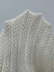 SHEIN PETITE Women's Gradient Knit Deep V Backless Romper, Sexy & Fashionable Fitted, Suitable For Party, Date, Afternoon Tea, Boho Vacation, Beach Crochet Tank Top Knitted Bathing Suit Crochet Bathing Suit Boho Tank Top Women Knit Top Women - White - View 7