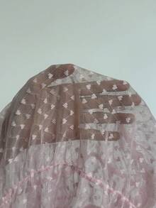 优雅粉色网纱拼接深V领褶皱腰身薄纱睡裙，迷人浪漫 - 粉色 - 查看 7