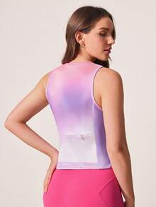 Core Rhythm 休闲百搭撞色前拉链后袋隐藏式拉链储物设计无袖女式骑行服 - 彩色 - 查看 3