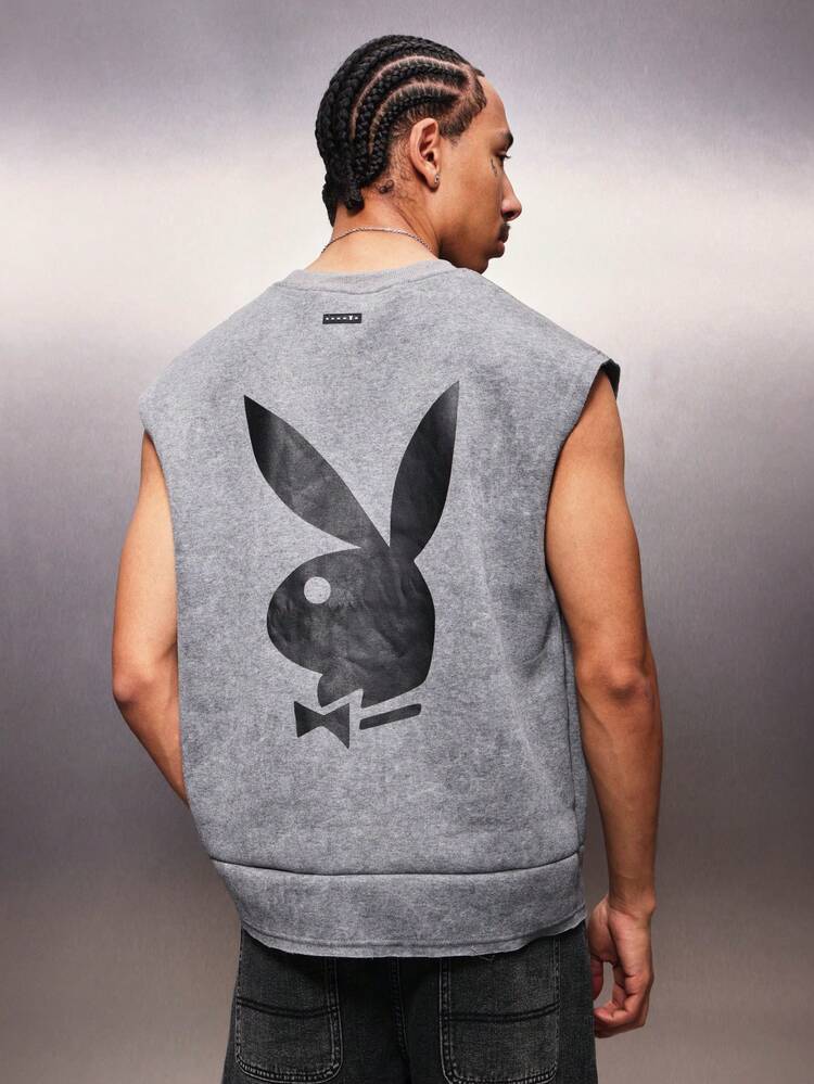 PLAYBOY X SUMWON Crew Neck Tank Top With Bunny Print