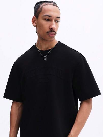 SUMWON Crew Neck Short Sleeve Oversized T-Shirt Casual Streetwear Basic Tee Summer Spring Essential