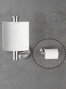 Multi-Purpose Toilet Paper Holder, Wall Mounted Bathroom & Kitchen Organizer For Paper Towels & Tissues - Multicolor - View 5