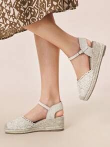 Styleloop Women's Casual Wedge Slip-On Shoes - Beige - View 3