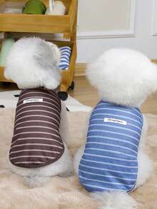 PETSIN Pet Spring New Dog Clothes Animal Supplies Pet Clothing Dog Tank Top Cat T-Shirt Teddy Outfits Small Animal Attire Casual Cool Tank Top Dog Clothes Cat Clothes Two-Season Spring & Summer New Tank Top - Multicolor - View 12