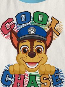 SHEIN | PAW Patrol Young Boys Short Sleeve Allover Print T-Shirt - White - View 4