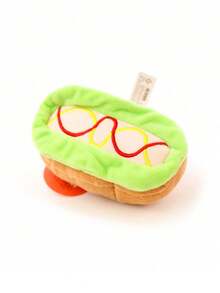 PETSIN 宠物狗磨牙玩具（带声音） - 鸭子玩具 / 香肠迷你汉堡 - 彩色 - 查看 10