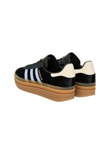 Adidas Gazelle Bold Kids Shoes Core Black / Blue Spark / Wonder White JR5965 - 黑色 - 查看 4