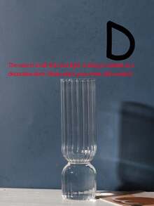 1pc Nordic Glass Vase Colored Transparent Flower Arrangement Container Plant Hydroponic Flower Vase Desktop Ornament Home Decoration Back To School Room Decor School Supplies - Multicolor - View 18