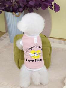 PETSIN Pet Clothing, Dog Clothing, Cat Hoodie, Casual Vest, Spring And Summer New Item, Small Animal Printed Vest, Cool Casual Wear, Cartoon Hoodie - Multicolor - View 13