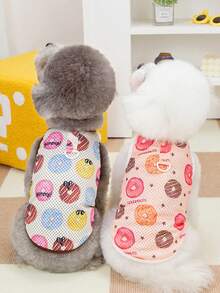 PETSIN Pet Spring New Dog Clothes Animal Supplies Pet Clothing Dog Tank Top Cat T-Shirt Teddy Outfits Small Animal Attire Casual Cool Tank Top Dog Clothes Cat Clothes Two-Season Spring & Summer New Tank Top - Multicolor - View 11