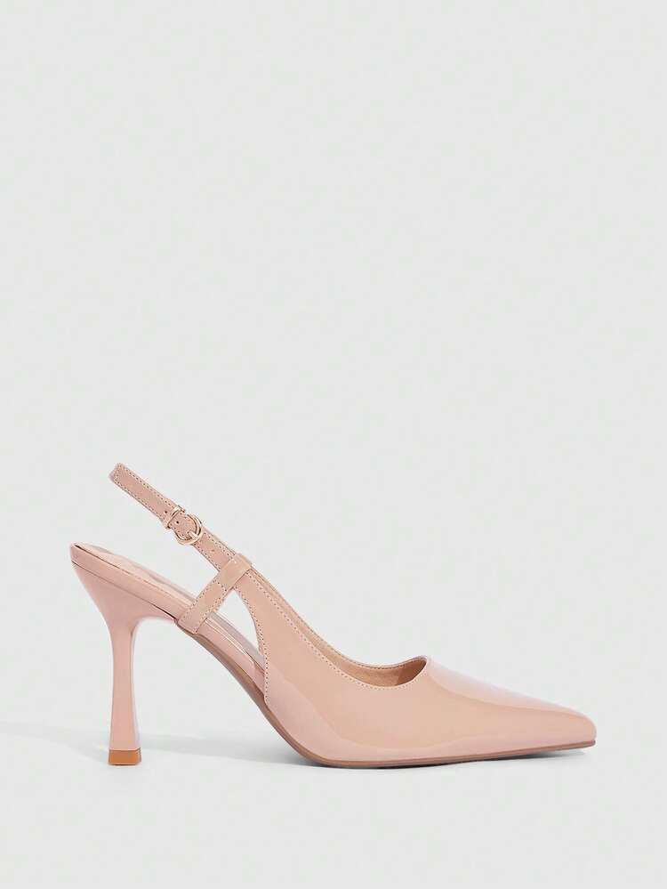 CUCCOO SZL Women Shoes Pointed Thin High Heel Apricot Slingback Women's High Heel Shoes Simple Elegant Fashion Sexy Party Banquet Women's High Heel Shoes Women's Shoes Spring Shoes