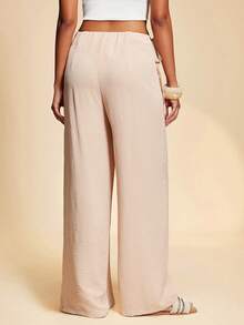 Travachic 2026 New Spring/Summer Women Casual Versatile Side Tie Pants - Apricot - View 2