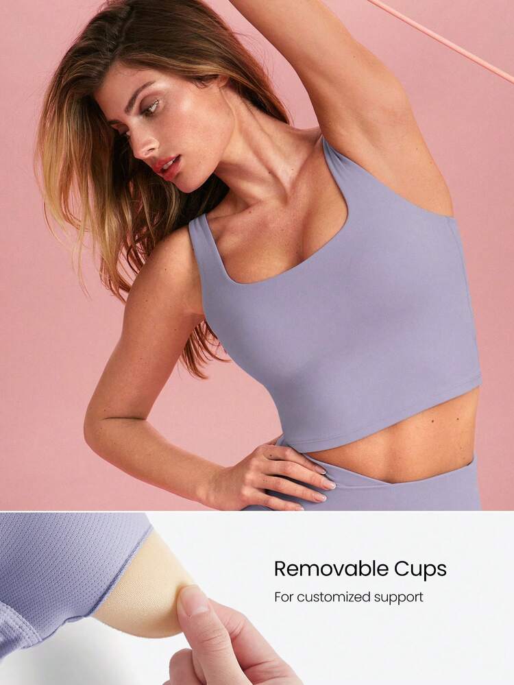 FeatherFit™ Twist Back Sports Tank Top Low Impact Yoga Pilates Daily Fall Winter