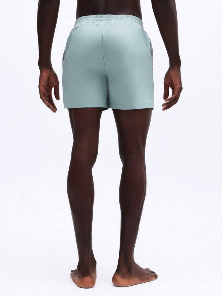 Badeshorts mit elastischem Bund und gesticktem Logo