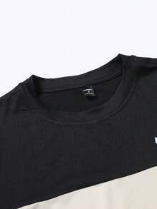 Manfinity Homme 男士夏季休闲撞色圆领短袖T恤短裤套装 - 彩色 - 查看 5