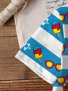 SHEIN | PAW Patrol Young Boys' Minimalist Print Round Neck Short Sleeve T-Shirt - White - View 3