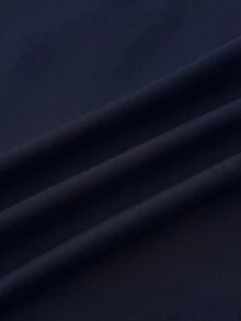 SHEIN Tween Girl Knight Print Round Neck Raglan Short Sleeve Casual T-Shirt - Navy Blue - View 6