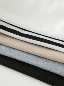 5pcs/Set Baby Boy Soft Knit Sleeveless Romper Set - Multicolor - View 8