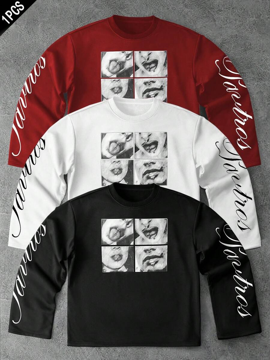 Áo thun nam PAVTROS Manfinity Streetrush phong cách đường phố, phổ biến, phù hợp với INS, in hình và chữ cái cá nhân hóa, thời trang đường phố, dáng rộng, "Tôi yêu bạn trai tôi", áo thun in hình, áo thun in hình retro phong cách Y2K, áo dài tay nam Y2K, áo thun dài tay nam, áo thun dài tay in hình nam.