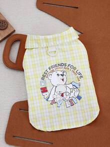 PETSIN 宠物春季新款狗狗服装、动物用品、宠物服装、狗狗衬衫、猫咪衬衫、泰迪熊服装、小型动物服装、休闲凉外套、狗狗服装、猫咪服装、两只腿、春夏新款背心 - 彩色 - 查看 6