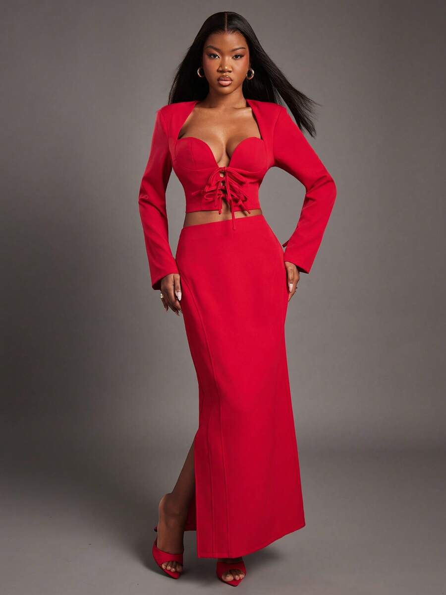 NYA SZN Đầm dài tay cổ chữ V khoét sâu, tua rua, dáng rộng màu trắng, thích hợp cho lễ hội, kỳ nghỉ, du lịch nhiệt đới, bãi biển, mùa đông, mùa xuân, mùa hè, sự kiện, tiệc tùng, dịp đặc biệt, sang trọng, dài maxi cho nữ. - Đỏ - Xem 1