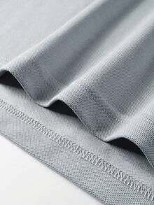 Manfinity Homme Men's Contrast Color Collar Polo Shirt Set, Suitable For Home, Outing And Gatherings - Green - View 4