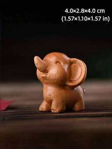 Madebyblanc Hand-Carved Chinese Cypress Wood Elephant Figurine, Auspicious "Elephant Facing Heaven" Sculpture For Wealth And Good Luck, Solid Wood Decorative Car Ornament Or Desk Decor, Exquisite Craftsmanship With Natural Wood Grain, Wooden Elephant Figurine Hand Carved Solid Wood Desktop Ornament Home Office Decor Natural Grain Collectible(The Color Of The Wood Products In Each Batch Is Different, Please Refer To The Actual Object) - Multicolor - View 16