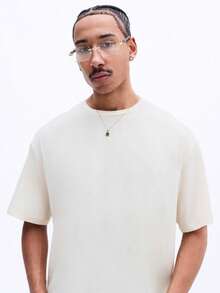 SUMWON Camiseta casual de corte reto com estampa laranja Sicily nas costas, gola redonda, manga curta, em algodão confortável para o verão. - Damasco - Ver 6
