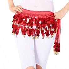 1件套肚皮舞亮片流苏裙，时尚肚皮舞腰带裙 - 彩色 - 查看 10