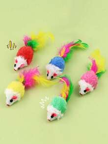 1pc Cat Toys Tease Cats And Mice Plush Simulation Self-Hilarity To Relieve Boredom And Eliminate Kittens Teasing Cat Pet Supplies - Multicolor - View 11