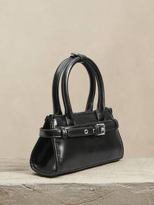 SHECARRY 女士手提包，精致通勤单肩包，小巧百搭的手提包。 - 黑色 - 查看 2