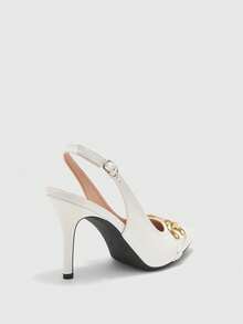 CUCCOO BIZCHIC Women Heeled Sandals Spring Shoes - White - View 8