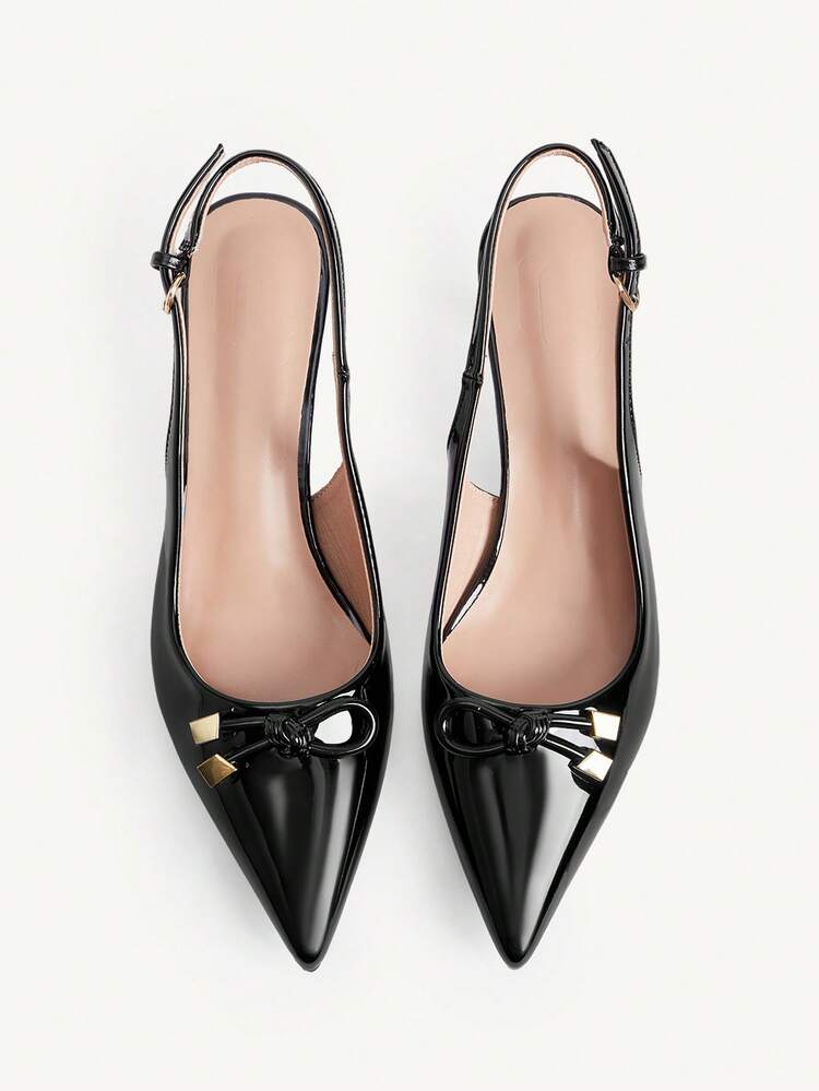 CUCCOO HITCHD Women's Pointed Toe Buckle Design Everyday Versatile Fashion High Heels Valentine's Day Elegant Shoes