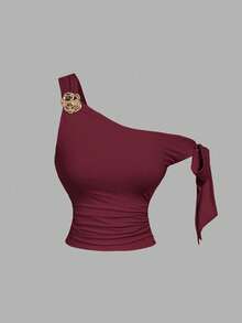 SHEIN MOD 2 chiếc nơ kim loại trang trí hoa 3D cho áo hai dây nữ - Nhiều màu - Xem 8