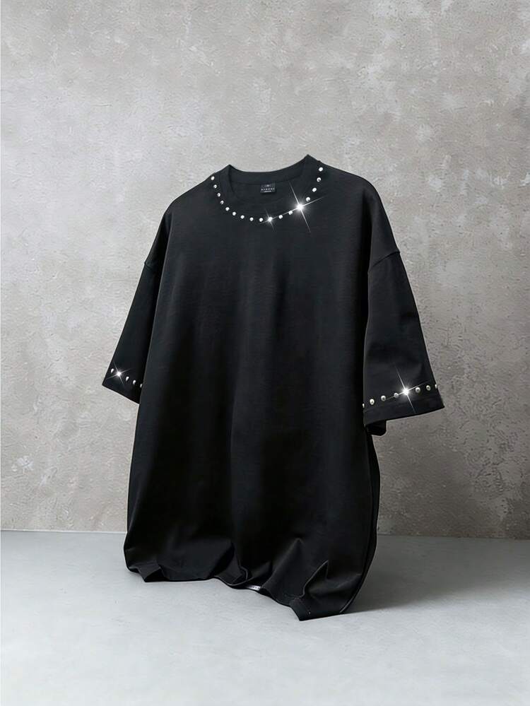 Oversized Tee With Metal Stud Details