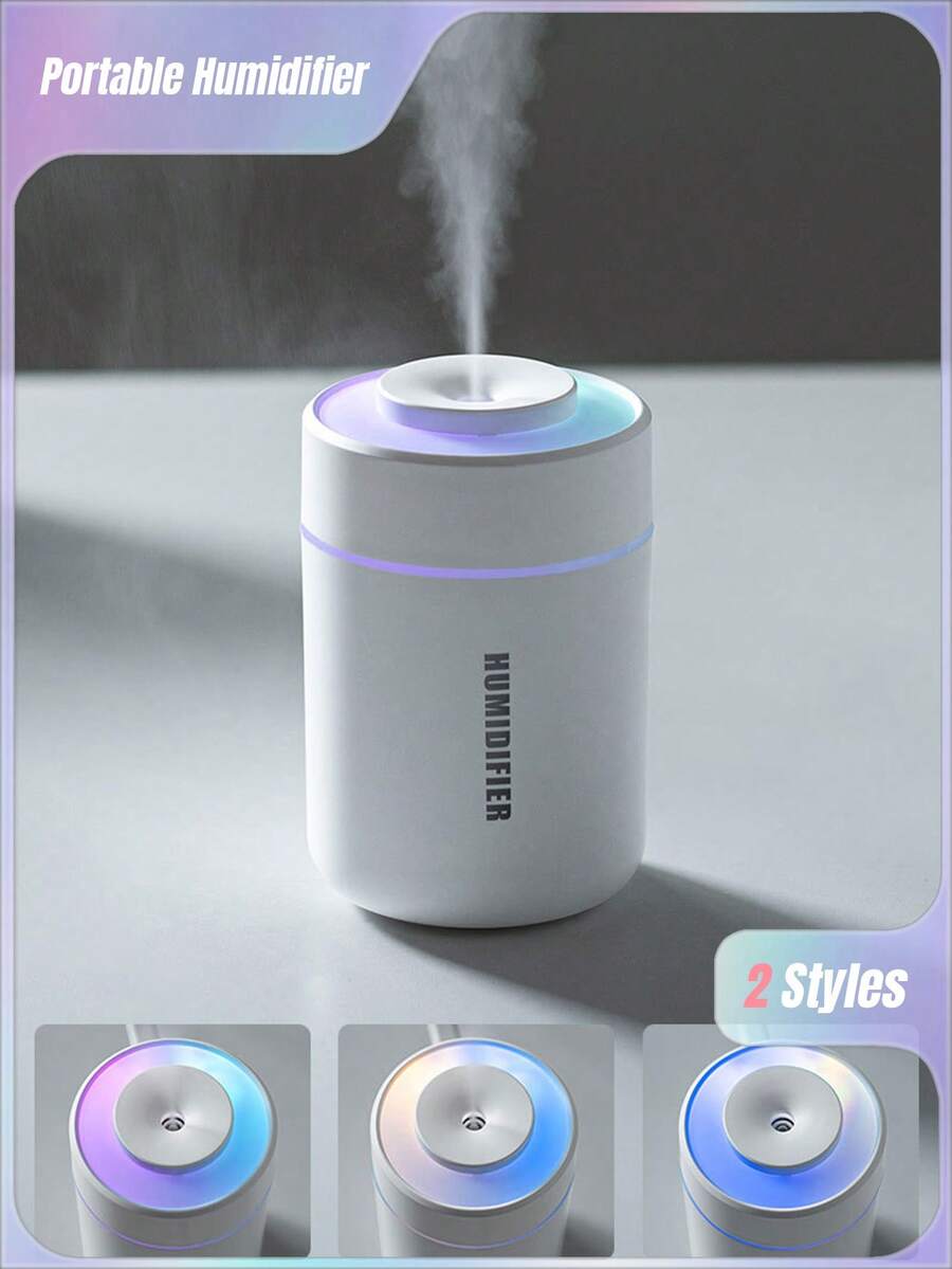 Mini Humidifier | 2 Mode Portable Mist Humidifier | Colorful LED Night Light | Quiet Operation Air Humidifier | Scheduled Auto-Shut Off Desktop Humidifier - Multicolor - View 1