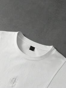 PAVTROS Áo thun nam tay ngắn thêu họa tiết, chất liệu denim mài, thích hợp cho Ngày Valentine, Xuân Hè, Phong cách Y2K, Lễ hội Mardi Gras, Cổ điển, Thời trang đường phố, Tiệc tùng, Ngày Thánh Patrick, Đi chơi. - trắng - Xem 4