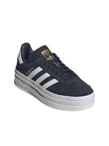 Adidas Gazelle Bold Kids Shoes Aurora Ink / Cloud White / Gold Metallic JQ7405 - 極光墨/雲白/金色金屬 - 查看 5