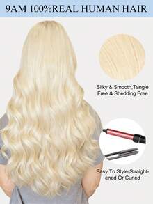 PU胶带接发片，真人发，无胶胶带式接发，无缝PU贴面接发片，40-50克，适合细软发质，预封缝合夹、胶带、缝合式微型连接环 - S60 - 查看 11