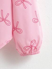 Elladie kids 这款女童衬衫以浅粉色为底色，饰有蝴蝶结元素，结合灯笼袖和3D装饰，整体风格甜美可爱，适合春秋季的日常上学、外出以及休闲聚会穿着。 - 粉色 - 查看 8