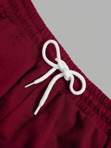 EURMUSE Men Cottonline Color Block Patched Regular T-Shirt Set - Burgundy - View 5